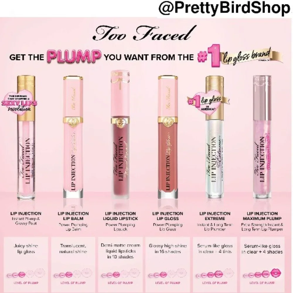 TOO FACED Lip Plumper BUBBLEGUM YUM Injection Extreme NIB